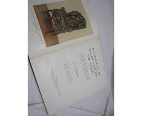 R W SYMONDS: MASTERPIECES OF ENGLISH FURNITURE AND CLOCKS, L, 1940, ltd edn, (750), 8 col'd plts complete, orig cl gt 