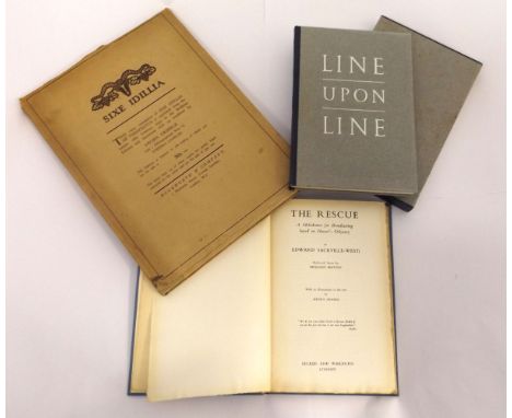 THEOCRITUS: SIXE IDILLIA..., ill Vivien Gribble, L, Duckworth 1922, (380) (350) numbered and sigd, 4to, orig cl bkd bds, d/w 