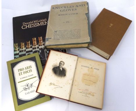 WILLIAM JAMES FLORENCE: THE HANDBOOK OF POKER, 1892, engrd frontis, orig cl gt + BOHUN LYNCH: KNUCKLES AND GLOVES, 1922, 2nd 