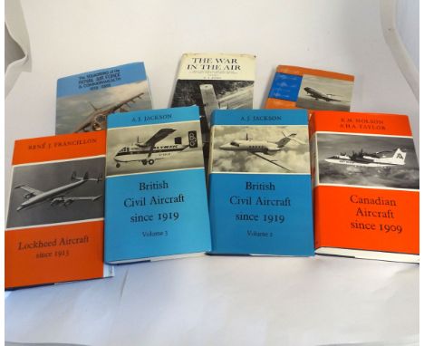 K M MOLSON & H A TAYLOR: CANADIAN AIRCRAFTS SINCE 1909, 1982 1st edn + A J JACKSON: BRITISH CIVIL AIRCRAFT SINCE 1919, vols 2