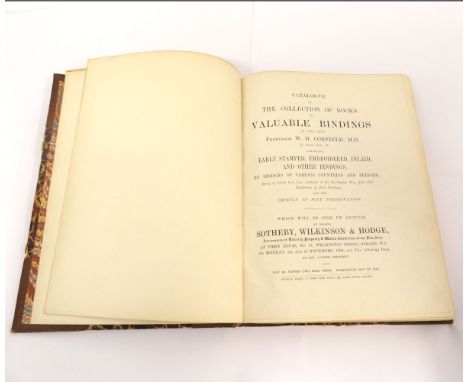 CATALOGUE OF THE COLLECTION OF BOOKS IN VALUABLE BINDINGS OF THE LATE PROFESSOR W H CORFIELD... WHICH WILL BE SOLD BY AUCTION
