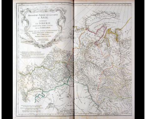 COMPOSITE ATLAS, circa 1751-80, 14 engrd maps including 12 dbl pge, some outline colour, mainly by Jean B D'Anville, includin