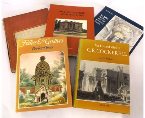 DAVID WATKIN: THE LIFE AND WORK OF C R COCKERELL, L, 1974, orig cl gt d/w + BARBARA JONES: FOLLIES AND GROTTOES, L, 1974 2nd 