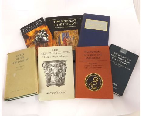 C C W TAYLOR: THE ATOMISTS LEUCIPPUS AND DEMOCRITUS, 1999, orig cl + ANDREW ERSKINE: THE HELLENISTIC STOA, POLITICAL THOUGHT 