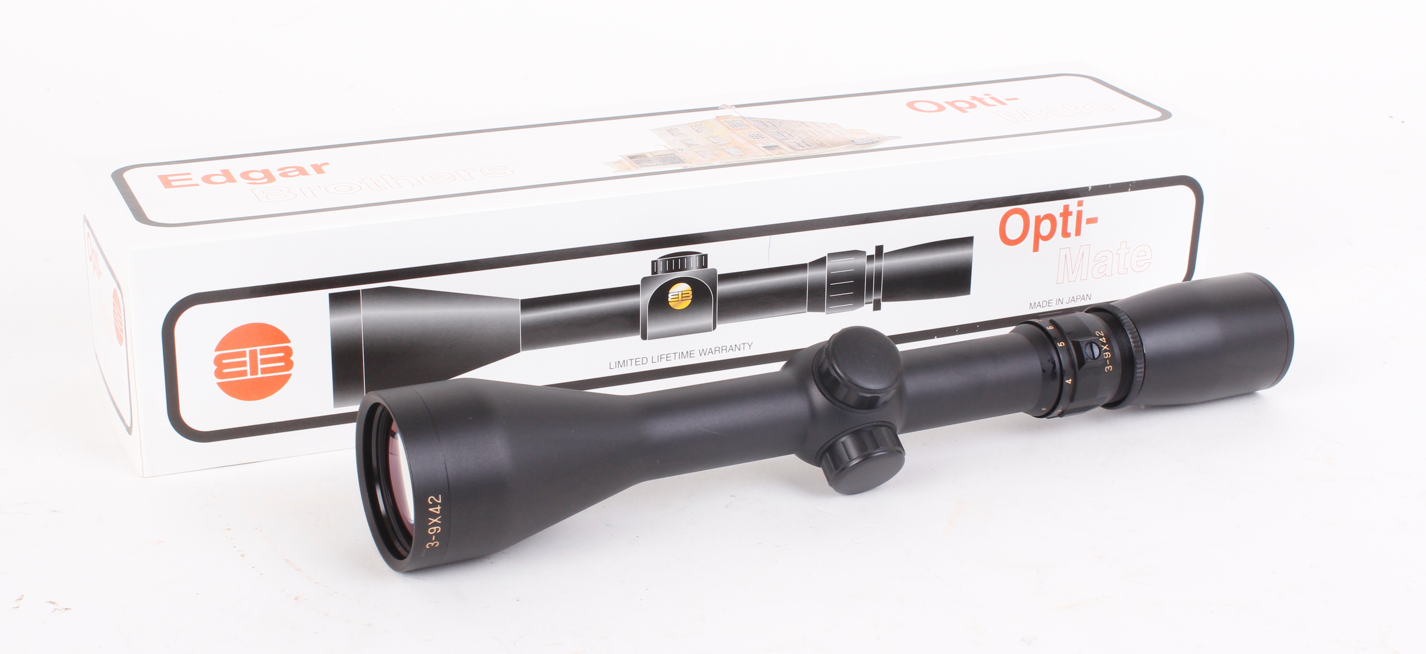 39 x 42 Edgar Bros OptiMate, dual X scope as new