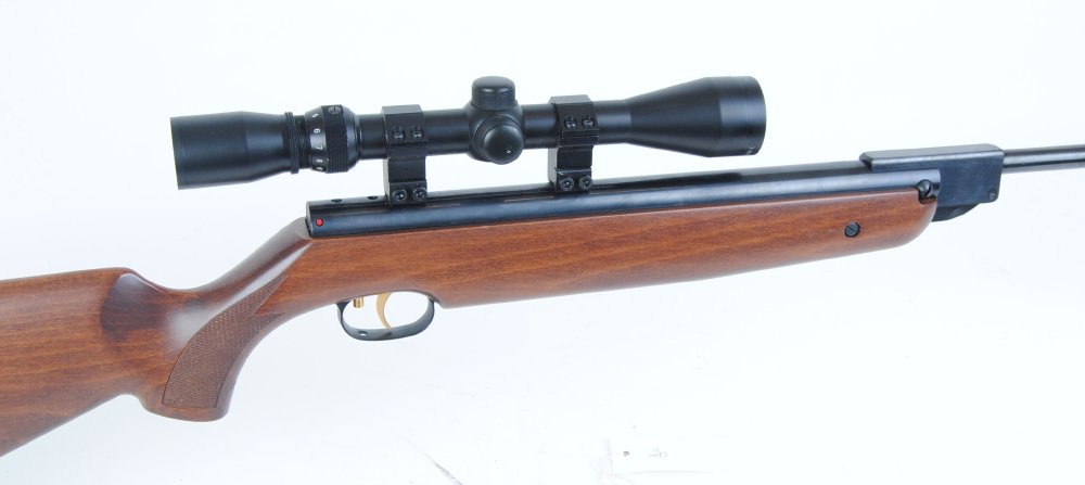 .22 Weihrauch HW95, break barrel air rifle, silencer, Monte Carlo stock ...