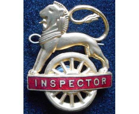 Railwayana. British Railways Inspector's cap badge in gilt &amp; enamel.
