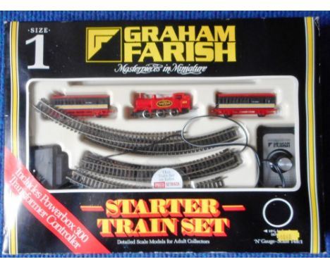 Graham Farish. N gauge. Starter Train Set. 8530 'The Gaffer' passenger set. Un-used, boxed.