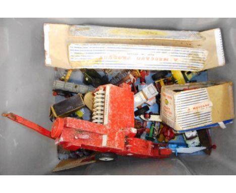Box of various Dinky and other toys, in poor order