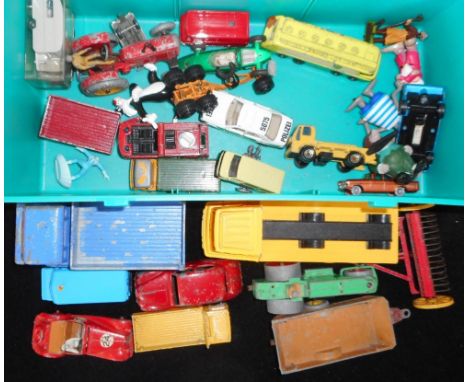 Collection of various Dinky vehicles etc. Mostly in poor order.