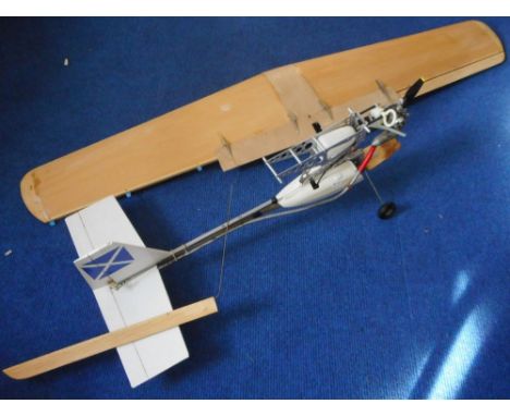Part built model plane with diesel engine. Wingspan 154cm.