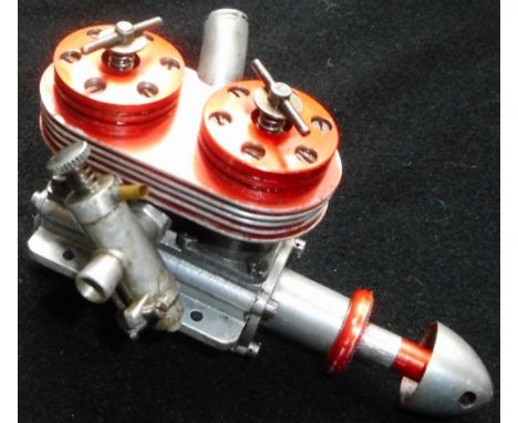 Model aircraft diesel engine. Taplin Mk. III twin cylinder engine. Circa mid-'60s. Not known if working.