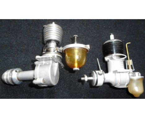 Model aircraft diesel engine. Allbon 2.8cc Mk. I single stroke engine. (1948). Bantam 19 single stroke engine. Circa late 194