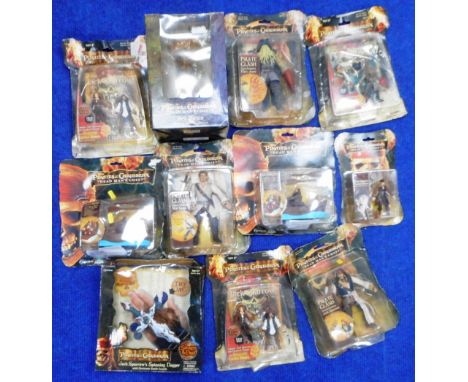 Pirates of the Caribbean. Fourteen various figures. Packaged.  