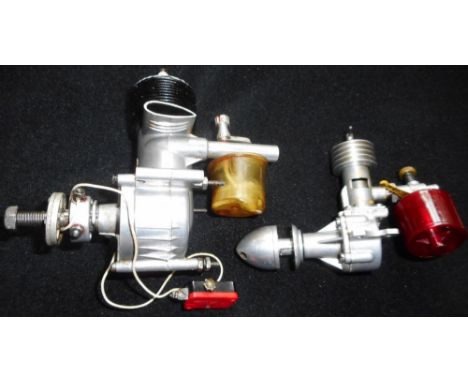 Model aircraft diesel engine. single stroke engine. English made. Another unknown single stroke engine. Not known if working.