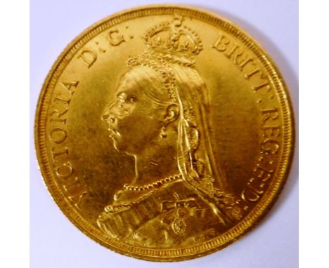 United Kingdom. Two Pounds gold piece. 1887. some light scratches, otherwise GVF.