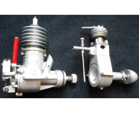 Model aircraft diesel engine. OK Super 60 6cc single stroke engine. Circa 1945. Dyno Mod. I single stroke engine. Not known i