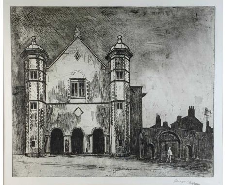 ‡ GEORGE CHAPMAN etching - view of Uppingham School, Rutland, signed in pencil, pl. 46.5 x 55cmsProvenance: private collectio