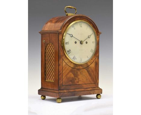 Early 19th Century inlaid mahogany-cased twin fusee bracket clock, Robert Simpson, London, (c.1782-1839), No. 87, 7-inch conv