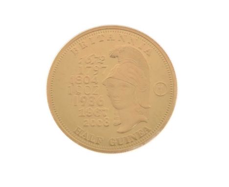 Coins - Tristan da Cunha Elizabeth II gold Britannia Half Guinea, 2009, from an edition of 10000 issued by The London Mint Of
