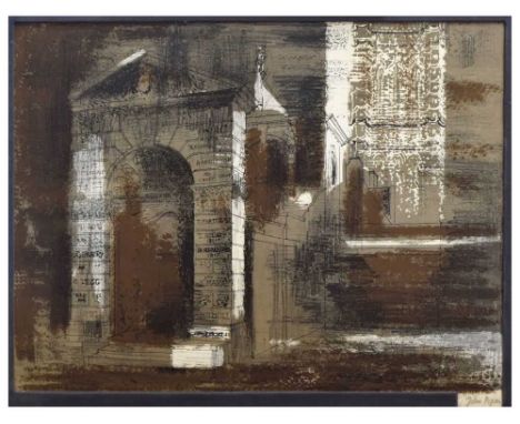 John Piper (1903- 1992) - Lithograph in colours - 'Westminster School I', signed lower right, noted to verso 'No. 65/100', 42