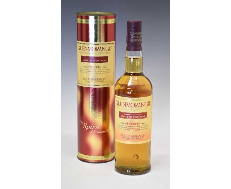 Bottle of Glenmorangie limited edition Highland Single Malt Scotch Whisky, Aged 12 years, boxedCondition report: Foil and lev