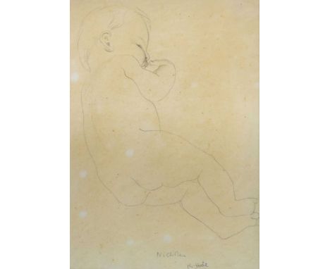 Kathleen Hale OBE (1898-2000) - Pencil sketch - 'Nicholas', Portrait of Kathleen's son, signed lower left, 25cm x 19cm, frame