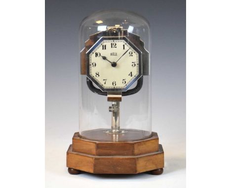 Bulle - Art Deco electric mantel clock, 3-inch octagonal Arabic dial, typical posted movement, 18.5cm high, on original octag