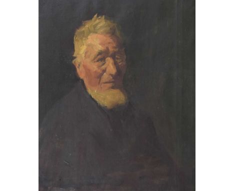 Stanhope Alexander Forbes, (Newlyn School, 1857-1947) - Oil on canvas - Portrait study of an elderly gentleman, probably a fi