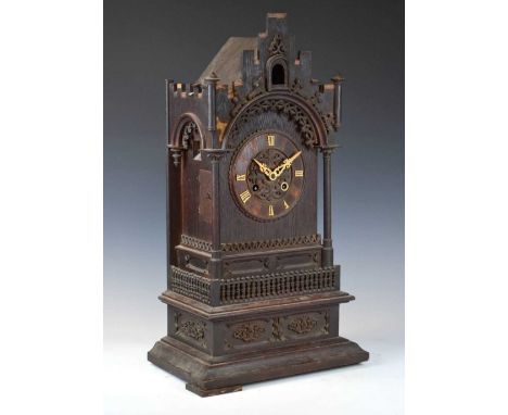 Late 19th Century 'Black Forest' cuckoo table clock, anonymous, 6-inch Gothic Roman dial, gut-driven single fusee gong-striki