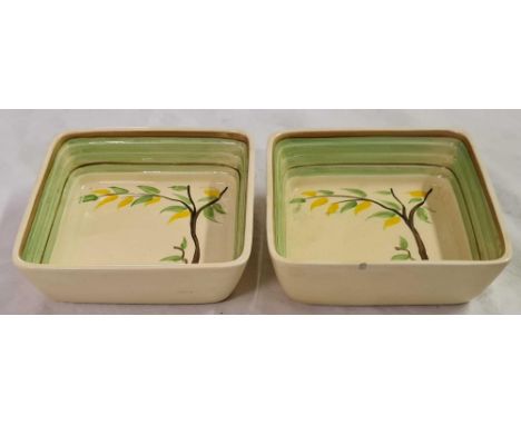 A pair of Clarice Cliff style dishes from Wilkinson 4 inches wide 