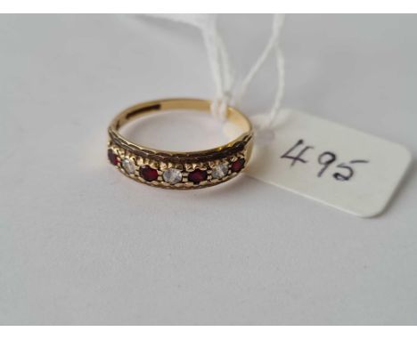 A half hoop dress ring 9ct size L 1/2 - 1.8 gms 