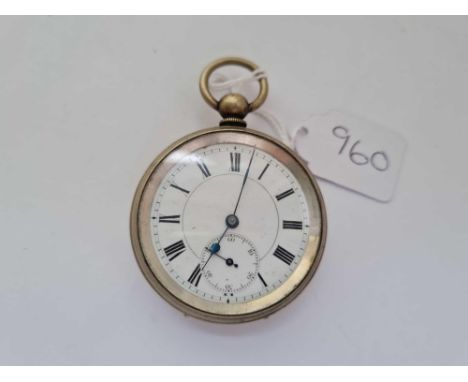 A gents metal pocket watch with second sweep workings AF 