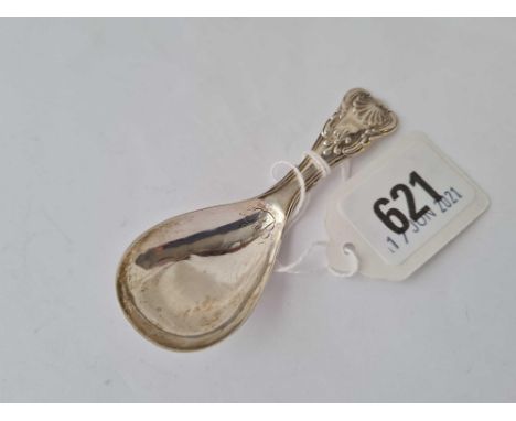 A kings pattern fiddle thread caddy spoon B'ham 1832 by GU 