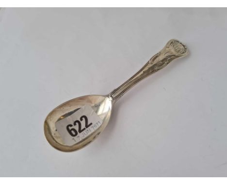 A heavy kings pattern caddy spoon London 1818 by WC 