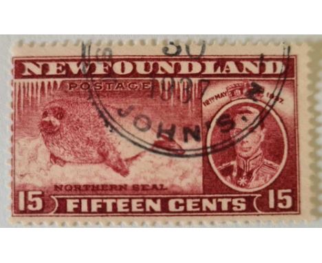 NEWFOUNDLAND SG263d (1937). 15c comb perf. Off centre otherwise fine used. Cat £75