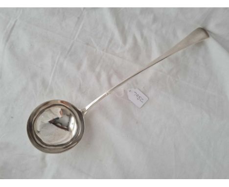 A George III plain OEP pattern soup ladle London 1783 by RC 135 gms 