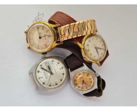 Four gents wrist watches by Sekonda with second sweep and date aperture Accurist with second sweep and 2 others 