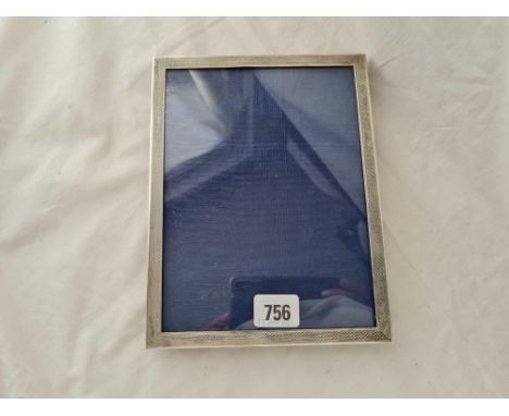 Another photo frame with engine turned border - 8.5" high - Birmingham 1923 by S &amp; M