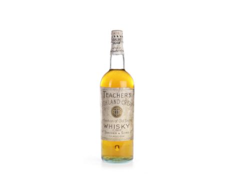 TEACHER'S HIGHLAND CREAM - CIRCA 1950sBlended Scotch WhiskyNo capacity stated, 70° proof.   CONDITION REPORT:  Fill level ver