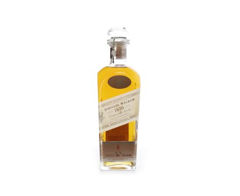 JOHNNIE WALKER 1820 Blended Scotch Whisky.Bottle no. A033496. 700ml, 40% volume.   CONDITION REPORT:  Very good