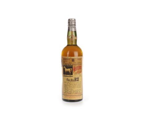 WHITE HORSE SPRING CAPBlended Scotch Whisky. Pre-1952 bottling. Bottle no. 897579. No capacity or strength stated.    CONDITI