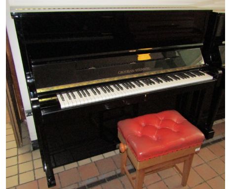 Grotrian Steinweg (c1987)
A Model 122V upright piano in an ebonised case, together with a stool. 