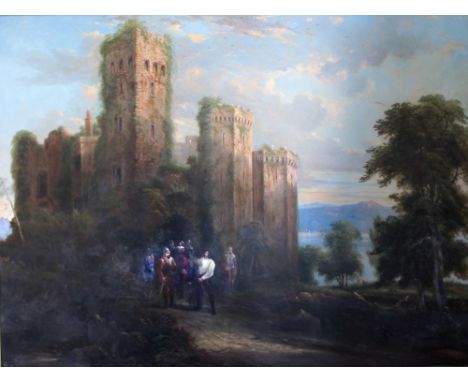 William H. Howis, 19th Century Welsh School"Ragland Castle, South Wales," O.O.C., 105cms x 152cms (42" x 60 1/2") in original