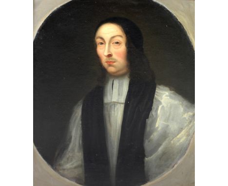 17th Century Irish School"Reverend Thomas Swifte," on oval, portrait, O.O.C., approx. 74cms x 62cms (29" x 24 1/2") in ornate