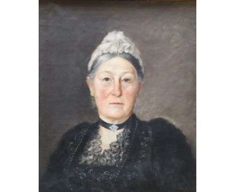 Ethel Dennis, 19th Century Irish School"Portrait of Mrs. Sands (sister of General JB Dennis)," depicting a middle aged lady i