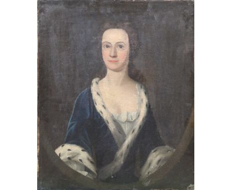 Late 18th Century Irish School"Portrait of Mrs Godwin Swifte of Swifte's Heath," O.O.C., portrait of a young lady in low cut 