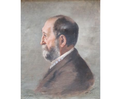 Ethel Dennis, Irish 19th Century School"Portrait of Thomas Stratford Dennis Esq., of Fortgranite," O.O.C., approx. 58cms x 48