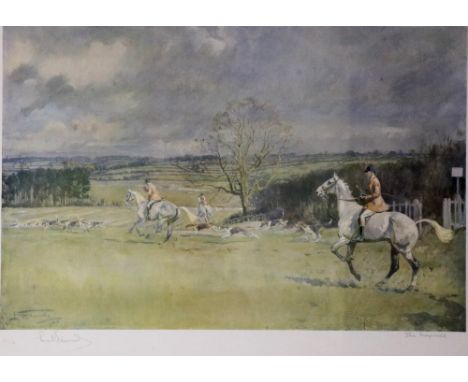 Lionel Edwards (1878-1966) A set of 4 large coloured Hunting Prints, to include "The Middleton," "The Meath," "The Ward Union