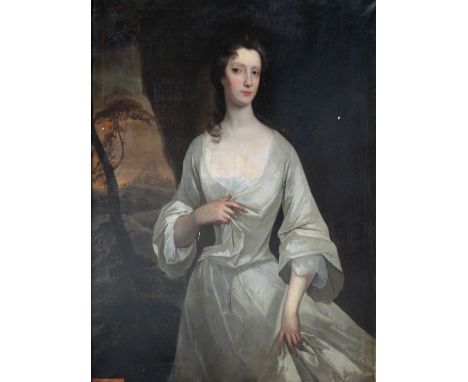 Attributed to James Latham, (1696 - 1747)Three quarter length, "Portrait of Lady Maria Stratford, daughter of 1st Earl of Ald